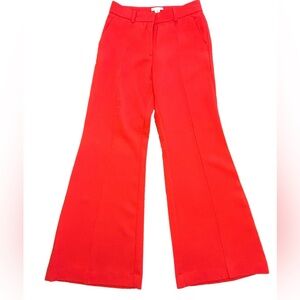 H&M vibrant red flared trouser dress pants. Bold polished chic versatile 6 REG